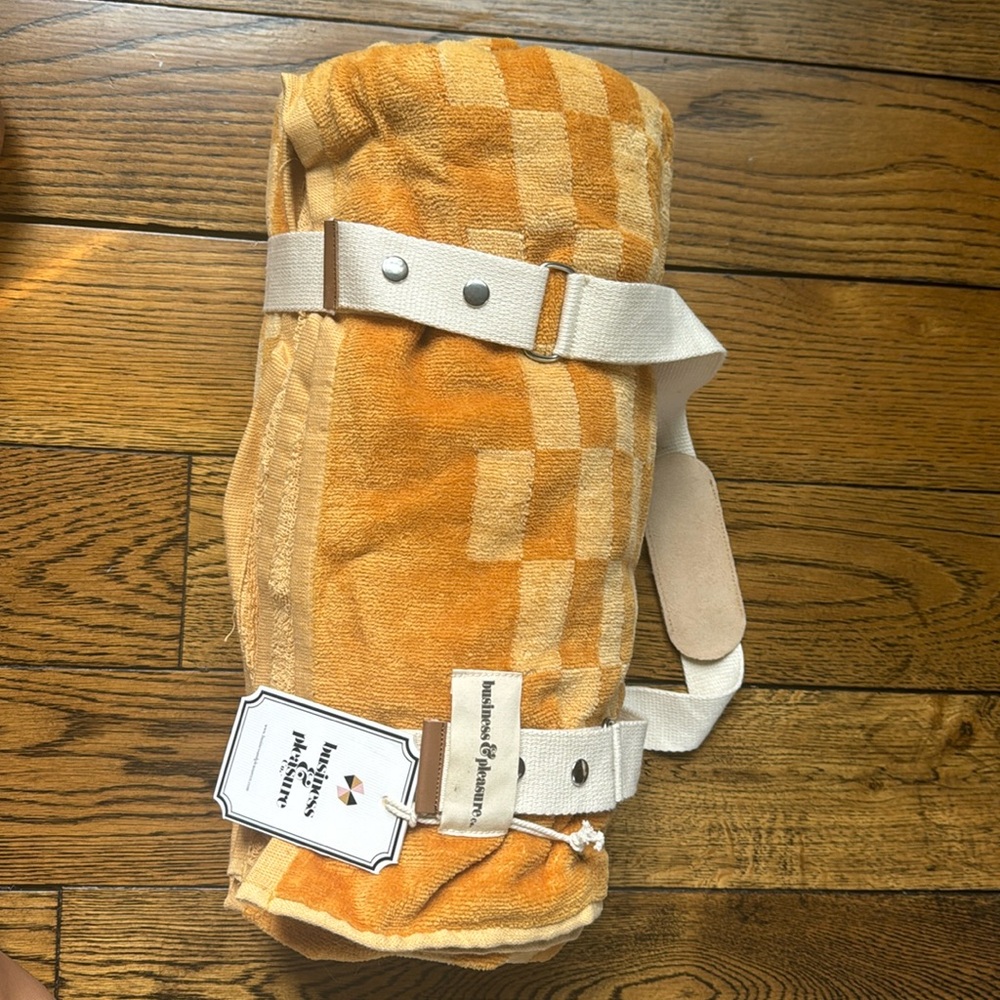 Business and Pleasure Checkered Beach Blanket